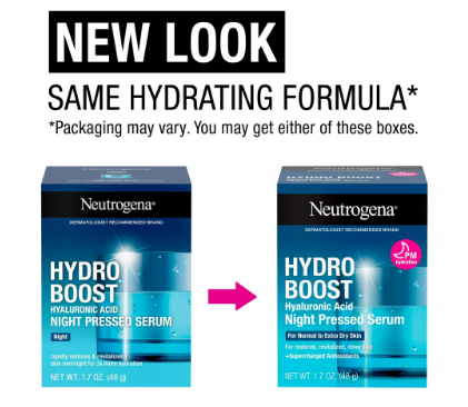 Neutrogena Hydro Boost Hyaluronic Acid Pressed Night Serum, 1.7 oz