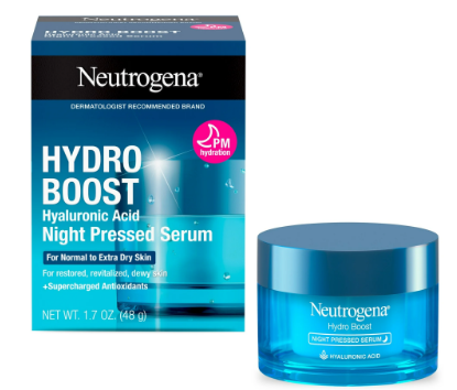 Neutrogena Hydro Boost Hyaluronic Acid Pressed Night Serum, 1.7 oz